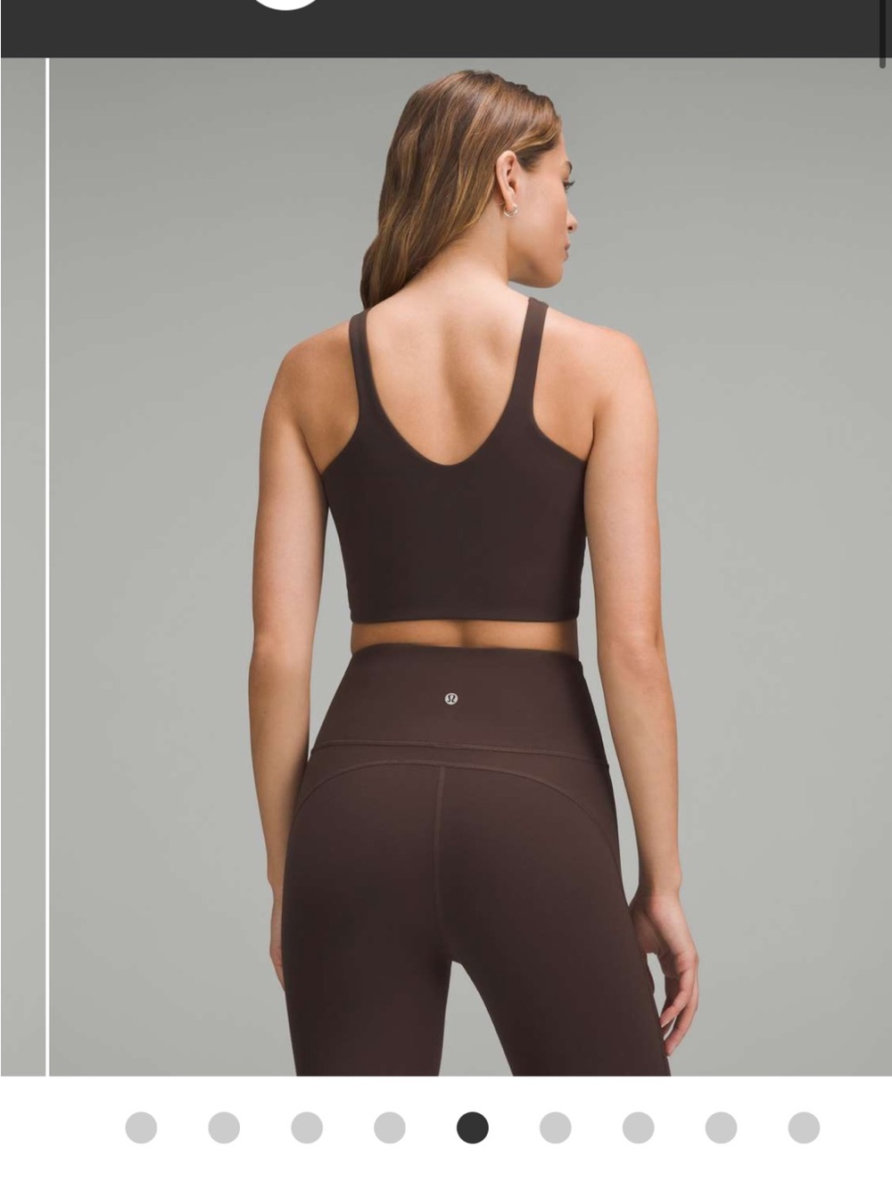 Lululemon Bend This Vand Racer Bra Light Support Espresso, A-C Cups, Size S / M - Picture 8 of 8